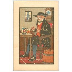 67 L'ALSACE EST FRANCAISE. Illustration Pierre Vincent. Alsacien avec sa grosse pipe