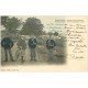 carte postale ancienne 67 NOUVEAU-SÂALES. Frontière Franco-Allemande avec Douaniers et Cycliste
