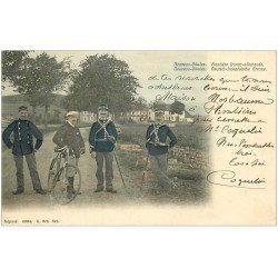 67 NOUVEAU-SÂALES. Frontière Franco-Allemande avec Douaniers et Cycliste