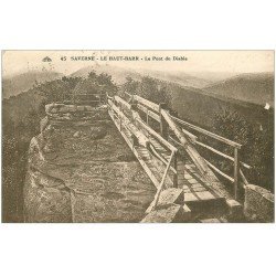 carte postale ancienne 67 SAVERNE. Le Haut-Barr. Pont du Diable 1928. Timbre manquant
