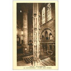 carte postale ancienne 67 STRASBOURG STRASSBURG. Cathédrale. Pilier Anges