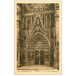 carte postale ancienne 67 STRASBOURG STRASSBURG. Cathédrale. Portail