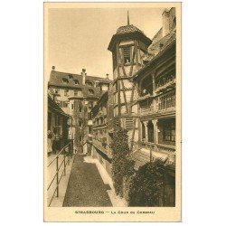 carte postale ancienne 67 STRASBOURG STRASSBURG. Cour du Corbeau 1949