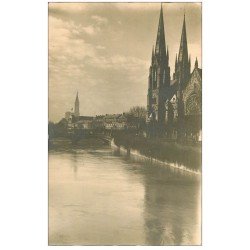 carte postale ancienne 67 STRASBOURG STRASSBURG. Eglise Protestante Saint-paul . Carte photo bords dentelés