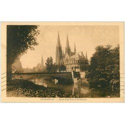 carte postale ancienne 67 STRASBOURG STRASSBURG. Eglise Protestante St-Paul 1932