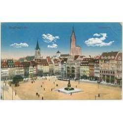 carte postale ancienne 67 STRASBOURG STRASSBURG. Kleberplatz 1919