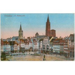 carte postale ancienne 67 STRASBOURG STRASSBURG. Kleberplatz 1919