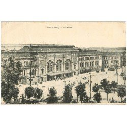 carte postale ancienne 67 STRASBOURG STRASSBURG. La Gare 1926
