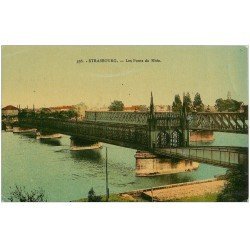 carte postale ancienne 67 STRASBOURG STRASSBURG. Les Ponts du Rhin 1933