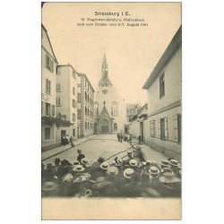67 STRASBOURG STRASSBURG. L'incendie de 1904 avec Sapeurs Pompiers