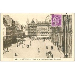 carte postale ancienne 67 STRASBOURG STRASSBURG. Maison Kammerzell Place Cathédrale 1936