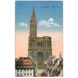 carte postale ancienne 67 STRASBOURG STRASSBURG. Münster Cathédrale 1918
