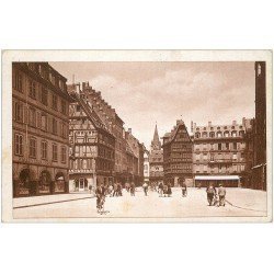 carte postale ancienne 67 STRASBOURG STRASSBURG. Münsterplatz