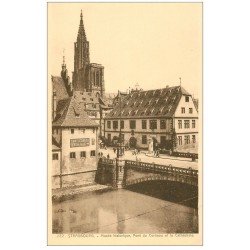 carte postale ancienne 67 STRASBOURG STRASSBURG. Musée et Pont du Corbeau