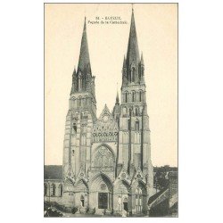 carte postale ancienne 14 BAYEUX. Cathédrale n°51 Façade