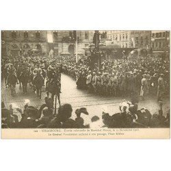 carte postale ancienne 67 STRASBOURG STRASSBURG. Pétain et Vanderberg Place Kléber 1918