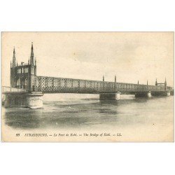 carte postale ancienne 67 STRASBOURG STRASSBURG. Pont de Kehl 1919