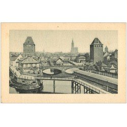 carte postale ancienne 67 STRASBOURG STRASSBURG. Tours anciens Remparts et Cathédrale LL.