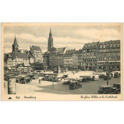 carte postale ancienne 67 STRASBOURG STRASSBURG. Voitures anciennes Place Kléber