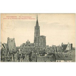 carte postale ancienne 67 STRASBOURG STRASSBURG. Vue panoramique 1921