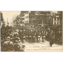 carte postale ancienne 67 STRASBOURG. La Nouba 4° Régiment mixte Tirailleurs Pont du Faubourg National 1918