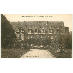 carte postale ancienne 69 AMPUIS. Château et Tour