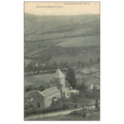 carte postale ancienne 69 AVENAS. L'Eglise vue de haut