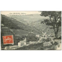 carte postale ancienne 69 BEAUJEU. Vue de la Terrasse du Cornillon 1912