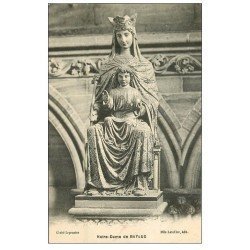 carte postale ancienne 14 BAYEUX. Cathédrale Statue Notre-Dame
