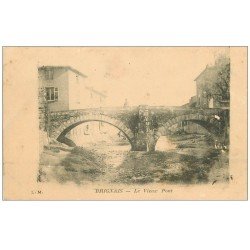 carte postale ancienne 69 BRIGNAIS. Le Vieux Pont 1905