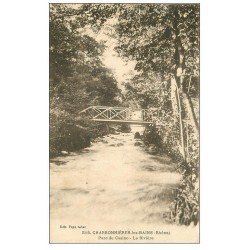 carte postale ancienne 69 CHARBONNIERES-LES-BAINS. Rivière au Parc du Casino 1926