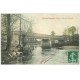 carte postale ancienne 69 CHAZAY-MARCILLY. Pont sur l'Azergues 1908 jeine Pêcheur