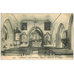 carte postale ancienne 69 CHESSY-LES-MINES. L'Eglise 1923