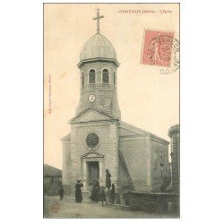 carte postale ancienne 69 CHIROUBLES. L'Eglise 1905