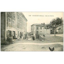 69 COURZIEU. Rue du Centre Restaurant et Hôtel des Voyageurs