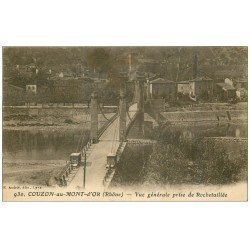 carte postale ancienne 69 COUZON-AU-MONT-D'OR. Le Pont. Timbre manquant