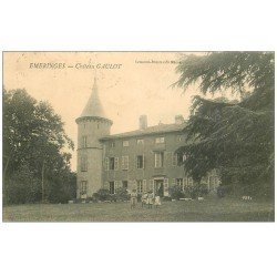 carte postale ancienne 69 EMERINGES. Château Gaulot animé 1910
