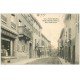 carte postale ancienne 69 FONTAINES-SUR-SAÔNE. Pharmacie rue Saint-Louis 1907 Coiffeur et Bains