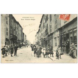 69 GIVORS. Tabac Cartes Postales rue Victor-Hugo 1911
