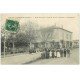 carte postale ancienne 69 LA PILLARDIERE-BRINDA. Rare Jeux de Boule devant Café Bonjour 1912. Pétanque et Sports