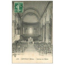 carte postale ancienne 69 LENTILLY. L'Eglise 1908