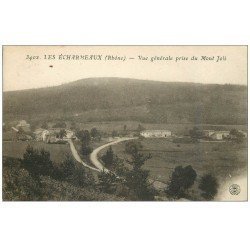 carte postale ancienne 69 LES ECHARMEAUX. Vue générale prise du Mont Joli