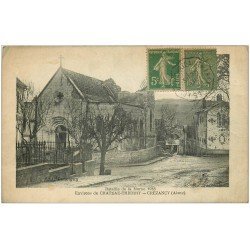 carte postale ancienne 02 CREZANCY. L'Eglise. Bataille de la Marne 1918
