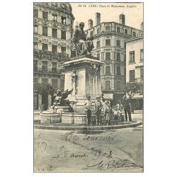 69 LYON. Belle animation Place Ampère 1903