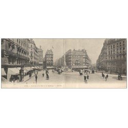 69 LYON. Carte double panoramique. Place de la République. Panneau Ricqlès