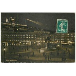 carte postale ancienne 69 LYON. De Nuit 1910