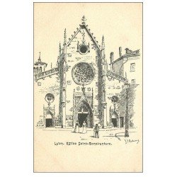 carte postale ancienne 69 LYON. Eglise Saint-Bonaventure