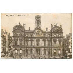 carte postale ancienne 69 LYON. Hôtel de Ville 1915