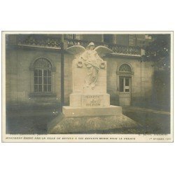 carte postale ancienne 14 BAYEUX. Monument Enfants Morts pour la France. Carte Photo 1922