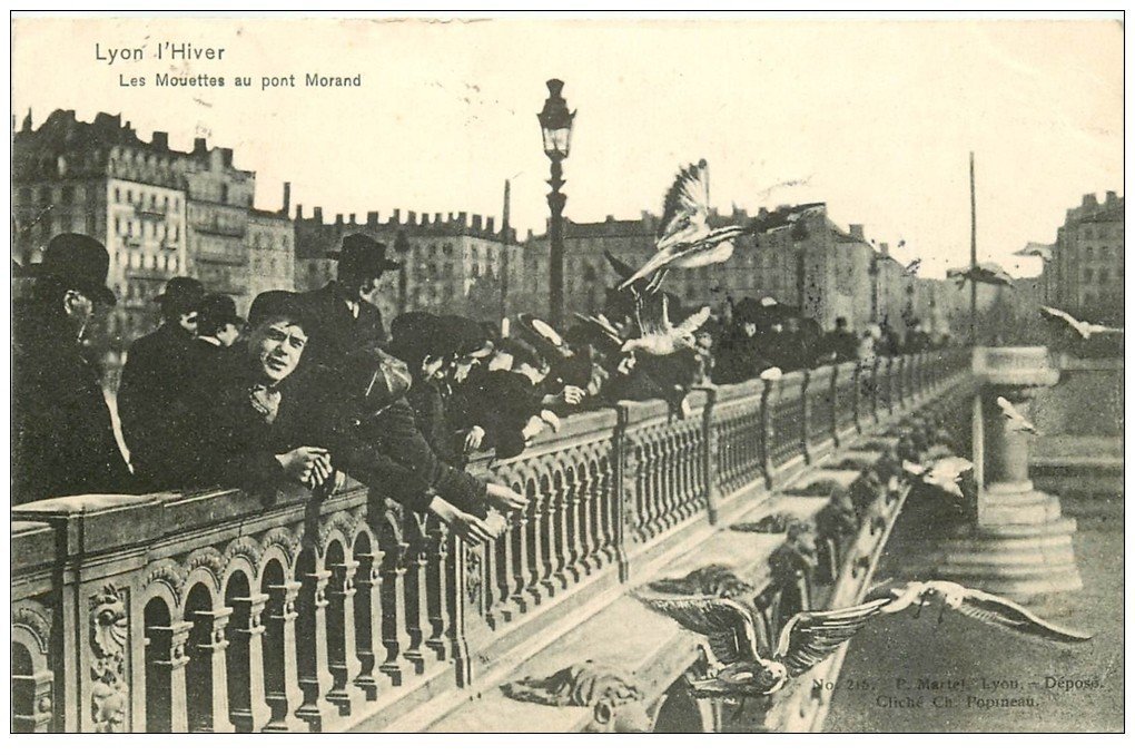 carte postale ancienne 69 LYON. Les Mouettes Pont Morand 1905